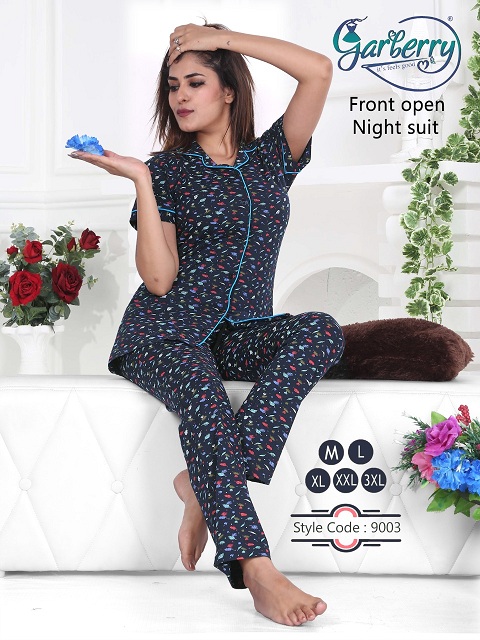 Garberry 9003 Latest Fancy Designer Cotton Lycra Night Suits Collection